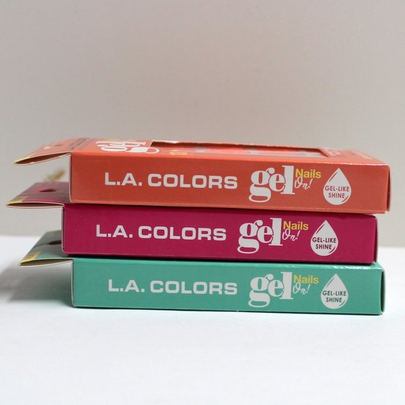 L.A. Colors Artificial Nail Tips - 3 Pack - Good Vibes, Flashy, Chill Out Colors - Picture 3 of 13